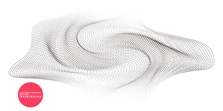 Dynamic particle abstract background, modern technology and science elementsのイラスト素材