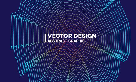 Abstract stylish gradient lines background, noise lines, music flyer, graphic design materialのイラスト素材