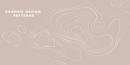 Illustration of topographic map patternのイラスト素材