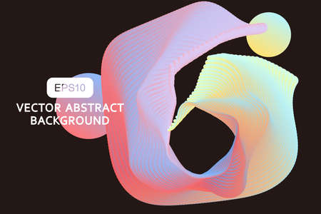 Abstract vector background of colored dynamic particles. 3D science and technology live fashion design cover vectorのイラスト素材