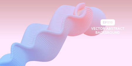 Abstract vector background of colored dynamic particles. 3D science and technology live fashion design cover vectorのイラスト素材