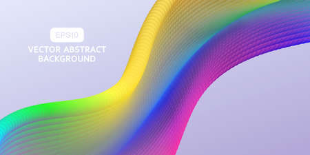 Abstract vector background of colored dynamic particles. 3D science and technology live fashion design cover vectorのイラスト素材