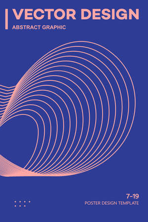 Abstract line art vector background illustration, poster or presentation templateのイラスト素材