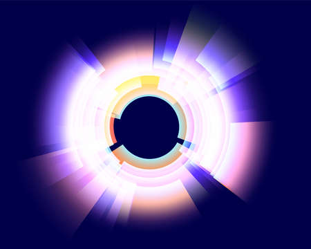 Glowing circle abstract background, future and technology conceptのイラスト素材