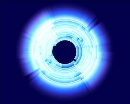 Glowing circle abstract background, future and technology conceptのイラスト素材