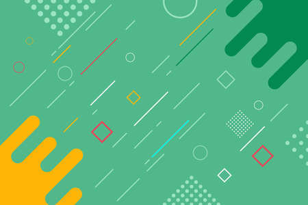 Hipster modern geometric abstract background. green and yellow color, texture. Cover template, business presentation.のイラスト素材