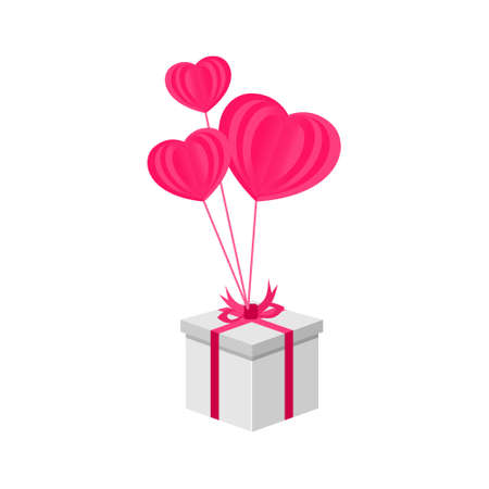love balloons bring giftsのイラスト素材