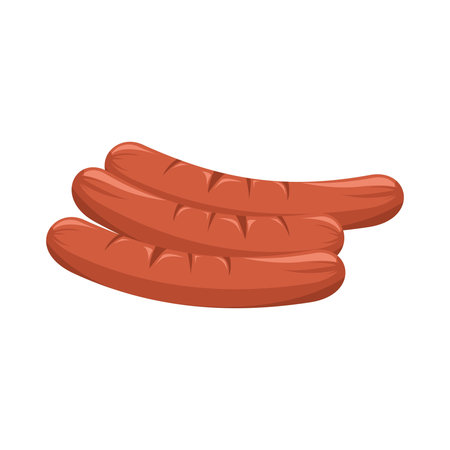 sausage food illustration is good for templates, clipart etcのイラスト素材