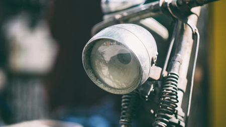 old bike lightの写真素材