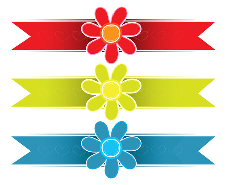 vector flower three shade for banner or many design.のイラスト素材