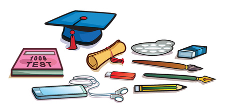 education tools illustrationのイラスト素材