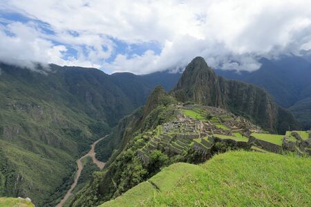 The Machu Picchu in Peru, the lost city of the Incasの写真素材