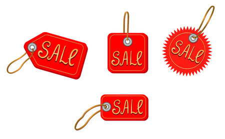 Vector illustration of a sale icons on whiteのイラスト素材