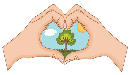 Vector illustration of the concept of environmental protectionのイラスト素材