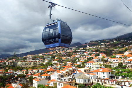 Cable car from Funchal up to Monte in Madeiraの写真素材