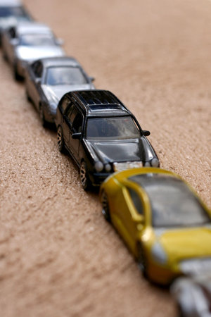 Diagonal line of children's toy cars
の写真素材