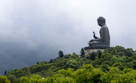 Big Buddha at Po Lin Temple Hong Kongのeditorial素材