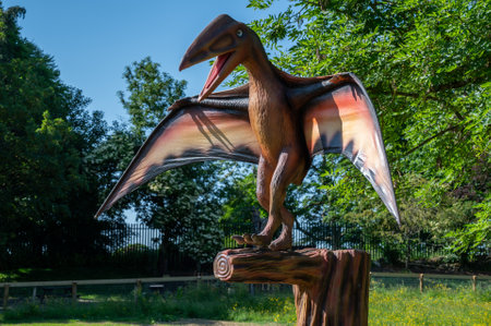 Full size animated dinosaur in Jurasic park , Kilkeny , Ireland.の写真素材