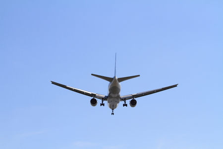 Landing airplaneの写真素材