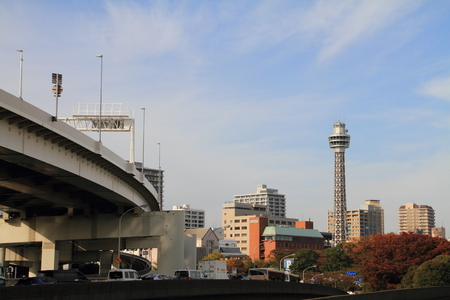 Yokohama marine towerのeditorial素材