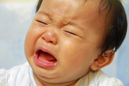 Crying baby (Japanese boy)の写真素材