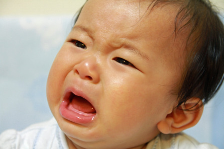 Crying baby (Japanese boy)の写真素材