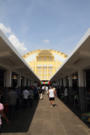 Central market in Phnom Penh, Cambodiaのeditorial素材