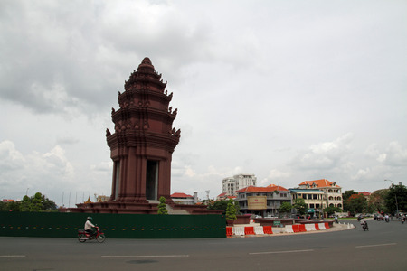 Independence Monument in Phnom Penh, Cambodiaのeditorial素材