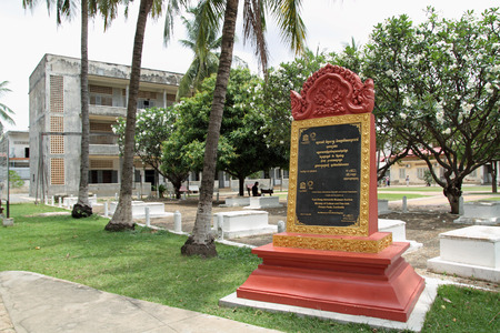 Tuol Sleng Genocide Museum in Phnom Penh, Cambodiaのeditorial素材