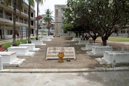 Tuol Sleng Genocide Museum in Phnom Penh, Cambodiaのeditorial素材