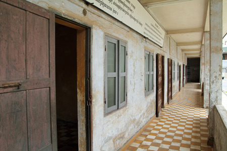 Tuol Sleng Genocide Museum in Phnom Penh, Cambodiaのeditorial素材