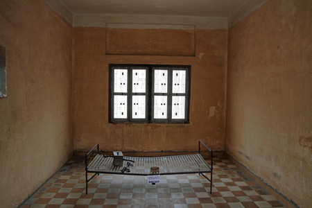 Tuol Sleng Genocide Museum in Phnom Penh, Cambodiaのeditorial素材