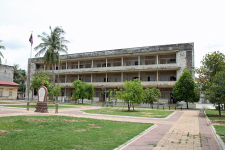 Tuol Sleng Genocide Museum in Phnom Penh, Cambodiaのeditorial素材