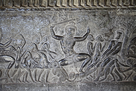 Relief at Angkor Watの写真素材