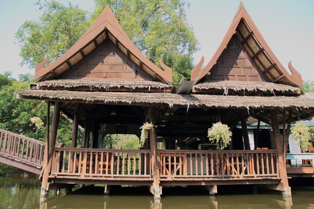 Floating market in Thailandのeditorial素材