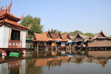 Floating market in Thailandのeditorial素材