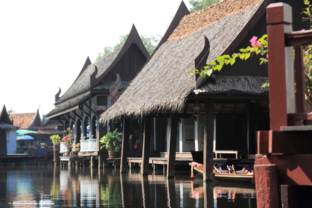 Floating market in Thailandのeditorial素材