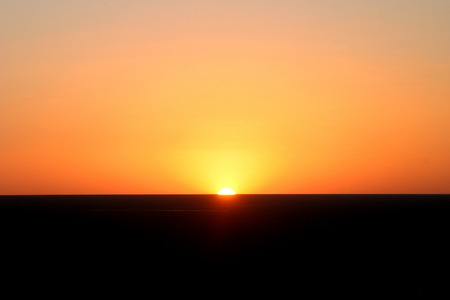 Sunset in Mingsha Shan, Dunhuang, Chinaの写真素材