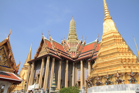 Wat Phra Kaew in Bangkokの写真素材