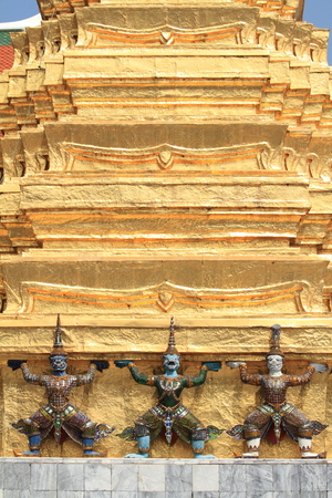 Wat Phra Kaew in Bangkokの写真素材