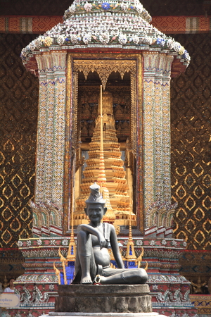 Wat Phra Kaew in Bangkokの写真素材