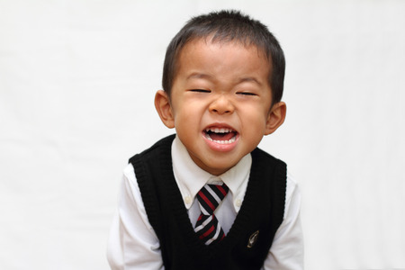 Japanese boy in formal dressの写真素材