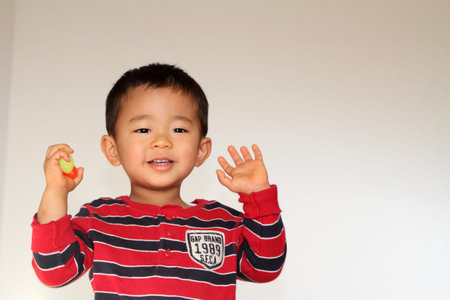Smiling Japanese boy (2 years old)