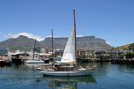 Water Front and table mountain in Cape Townの写真素材