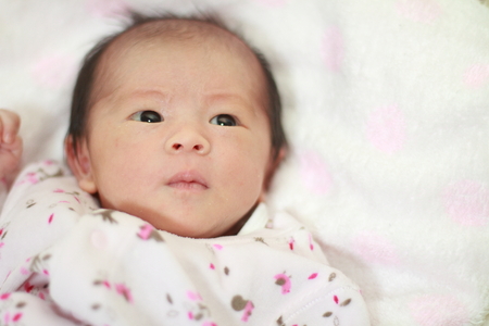 Newborn baby (Japanese baby girl)の写真素材