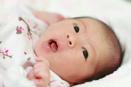 Newborn baby (Japanese baby girl)の写真素材