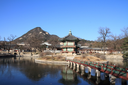 Gyeongbokgung palace in Seoul, South Koreaのeditorial素材