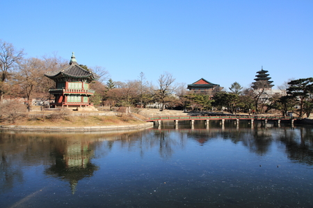 Gyeongbokgung palace in Seoul, South Koreaのeditorial素材