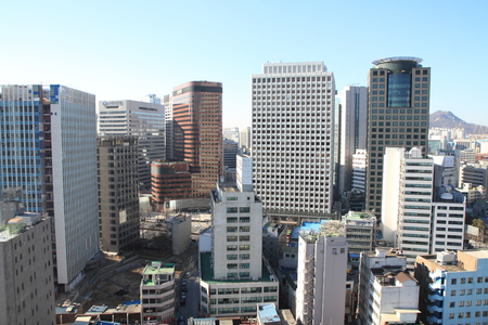 Cityscape of Seoul, Republic of Koreaのeditorial素材