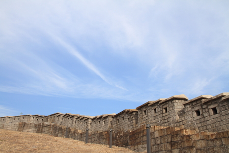 Castle wall in Dongdaemun, Seoul, South Koreaのeditorial素材